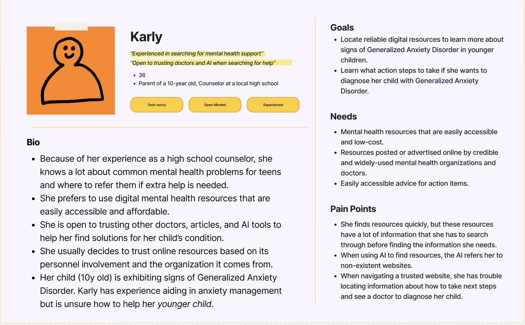 User Persona - Experienced